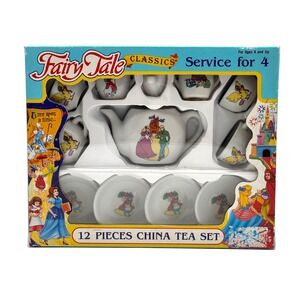 Fairy Tale Classics China Tea Set 12 Pieces New In Box